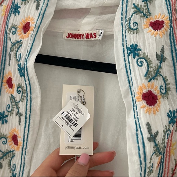 NWT Johnny Was white embroidered kimono XL - Picture 2 of 7